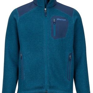 Marmot Wrangell Thermo Polartec Teal and Navy Full-Zip Jacket